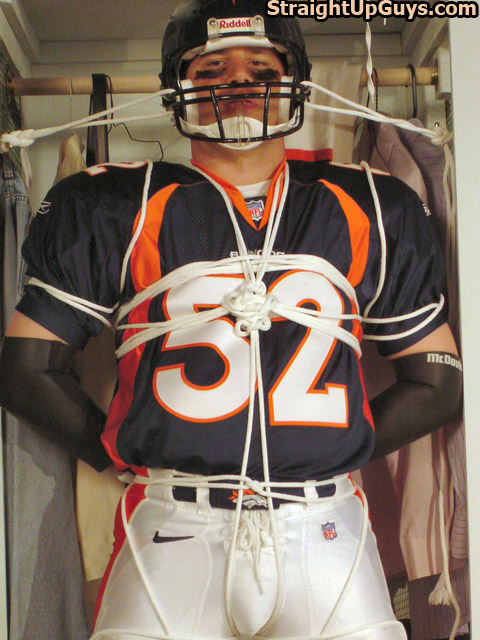 tied up football player
