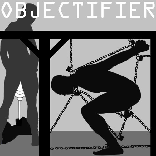 Extreme Stress 2012 - Objectifier writes: “This is the first BDSM themed piece I did. Obviously, it shows an extremely stressful bondage steel bondage position. The strappado position is my favorite (though one has to be super careful). In my experience, the toughest subjects can do this for about 15 minutes max.”